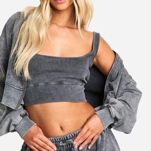 ชุดวอร์มสำหรับผู้หญิงชุดวอร์มกางเกงครอปแบบครอปแอซิดสำหรับผู้หญิง - Product Image 6