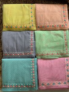 Blusa de nailon con bordado colorido para mujer, blusa de trabajo de alta calidad, con red de nailon, de proveedor indio de alta calidad - Product Image 5