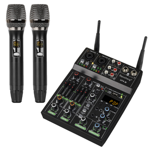 Biner UF4-M Interface Audio USB Professionnelle 4 Canaux Console de <span class=keywords><strong>Mixage</strong></span> Audio Domestique avec Microphone Sans Fil pour Karaoké et <span class=keywords><strong>PC</strong></span> - Product Image 6