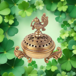 Porte-encens arabe de brûleur de Bakhoor en métal de Tradebyd de luxe pour l'aromathérapie de Spa de bureau à domicile - Product Image 4