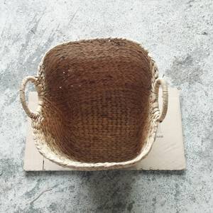 Panier de rangement multifonction en jacinthe d'eau pour boissons, aliments, fruits, maison, bureau, lot de 3, couleur naturelle durable, paniers carrés hauts - Product Image 4