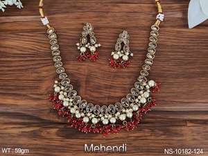 Bijoux de créateur, Look mehdi, Design de fête, bijoux antiques, beaux bijoux de fête, bijoux anciens, colliers courts - Product Image 4