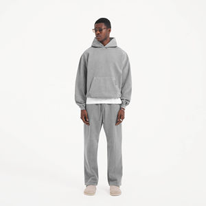 ชุดวอร์มผ้าคอตตอนโอเวอร์ไซส์สำหรับผู้ชายชุดวอร์มผ้าฟลีซ100% หนาสำหรับฤดูหนาวโลโก้ออกแบบได้ตามต้องการ - Product Image 1