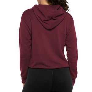 Wholesale Manufacturers Custom Logo Adjustable Lightweight Plain Blank Fleece Women Cropped <b>Zip</b> <b>Up</b> <b>Hoodie</b> For Women's - Product Image 4