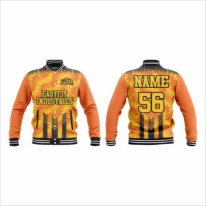 Chaqueta Varsity Personalizada de Estilo Urbano para Hombre, Talla Grande, Cierre de Cremallera, Resistente al Viento, Diseño Deportivo de Equipo, Poliéster/Algodón - Product Image 2