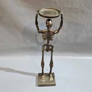 Hot Selling Skeleton <b>Tealight</b> <b>Holder</b> Twisted Luxury Metal Candlestick Halloween Home Decor Tabletop Decorative Lantern Jar - Product Image 2