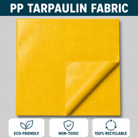 Toile en tissu composite PP jaune, enduite de PVC, en polyester, imperméable, résistante à l'usure, pour couverture extérieure