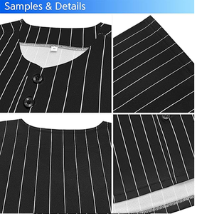 Maillot de baseball vierge pour hommes, chemises décontractées à boutons, manches courtes, uniforme de sport d'équipe actif - Product Image 3