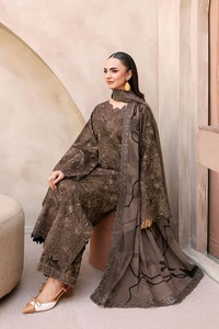 Trajes de estilo pakistaní de tela de seda kameez shalwar para mujer, de diseñador famoso. - Product Image 6
