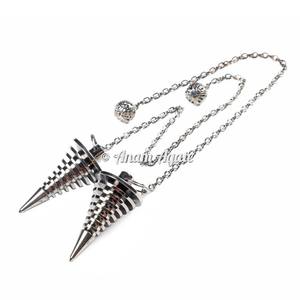 Péndulos de metal de latón en espiral dorado grande Técnica de piedras preciosas curativas talladas a mano Comprar péndulo de metal de latón en espiral - Product Image 3