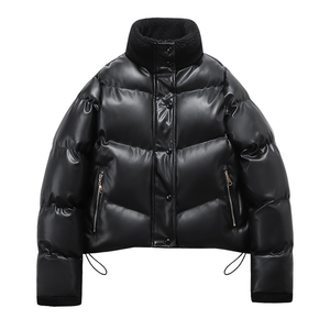 Chaqueta de Invierno para Hombre, Acolchada, con Capucha, Cuello Alto, Logotipo Frontal, Antibacteriana, Relleno de Algodón - Product Image 1