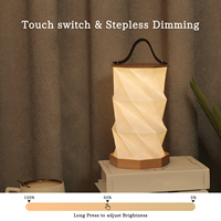 Lampe rotative pliable en bois 2025 avec fonction tactile et recharge USB rapide – Le cadeau idéal, lampe de table décorative pour la maison