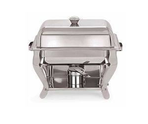 Square Stainless Steel Disposable Eco-Friendly Buffet <b>Chafing</b> Dish with Lid and <b>Fuel</b> Burner Stand - Product Image 1