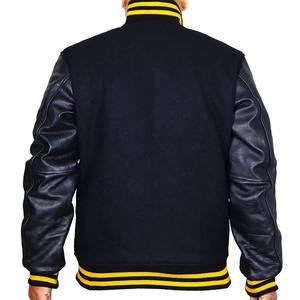 แจ็กเก็ตเบสบอลฤดูหนาวสำหรับผู้ชายเสื้อแจ็กเก็ตอุ่นปักลายสไตล์สตรีทเสื้อผ้าเลตเทอร์แมนฤดูหนาวผลิตในปากีสถาน - Product Image 3