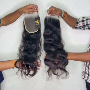 ผมแท้จากอินเดียแบบ HD Lace Closure Frontal Raw Indian Temple Virgin Hair ผมตรง ผลิตในอินเดีย ราคาขายส่งจากโรงงาน - Product Image 2