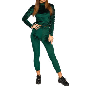 Custom New Arrival Women <b>Velvet</b> Velour <b>Tracksuit</b> Custom Design Your Own <b>Tracksuit</b> Female <b>Velvet</b> <b>Tracksuit</b> Wholesale Set for Girl - Product Image 1