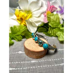 Duane Smith <b>Red</b> Skin Turquoise & Sterling Silver Fashion Cuff <b>Bracelet</b> - Product Image 3