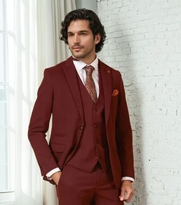 Traje de alta calidad Trajes de hombre 3 piezas Traje DE BODA informal de negocios Traje elegante ajustado para hombres - Product Image 1