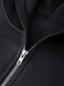 Sweat à capuche zippé oversize de haute qualité avec logo personnalisé imprimé bouffant chaud avec fermeture éclair à capuche Basics coton mélangé - Product Image 3