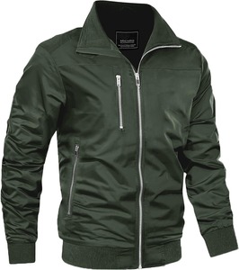 Chaqueta ajustada informal de moda para hombre, ropa deportiva de color sólido, estilo Bombardero - Product Image 1