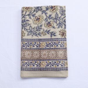 Drap de lit en coton biologique léger et respirant avec motif solide d'impression de bloc de main pour la literie d'été Style de maison élégant - Product Image 3