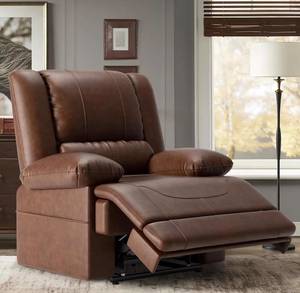 <b>Leather</b> Zero Gravity Electric <b>Recliner</b> <b>Chair</b> with 3 Motors Manual Headrest Comfort Lift Lounge Sofa for Office Relaxation - Product Image 6
