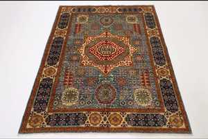 Tapis de style turc noué à la main Oushak bleu 9x12, tapis modernes Oushak colorés personnalisés disponibles - Product Image 2