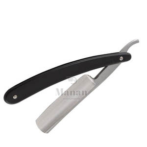 Rasoir droit de barbier de qualité supérieure, ergonomique, réutilisable, de qualité professionnelle, avec manche en bois pliable, pour barbiers, cheveux et barbe - Product Image 4