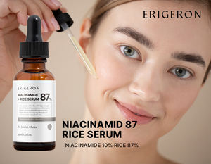 Sérum éclaircissant fabriqué en Corée avec de la niacinamide à 10 % et du riz à 87 %, formule de beauté ERIGERON - Product Image 3