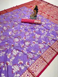 Radhika Soft Banarasi Silk Saree Marché de gros de vêtements indiens et pakistanais en Inde - Product Image 2