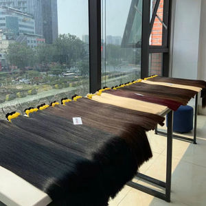 Super doble dibujado 100% Raw Virgin Vietnamita Extensiones de cabello a granel de alta calidad 1 paquete 100gms Natural recto 60cm colores oscuros - Product Image 1