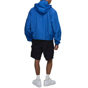 Wholesale contrast zip royal blue Winter <b>jacket</b> Premium Outdoor Windbreaker <b>Jacket</b> Custom full Zip Nylon windbreaker <b>jacket</b> - Product Image 2