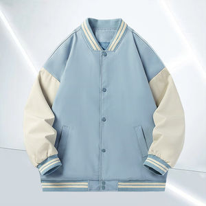 High Quality Oversized Varsity Jacket for Men Custom Print Embroidered Stand Collar High Street CollegeBaseballjacket for men - Product Image 2