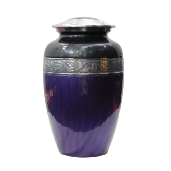 Urnes funéraires modernes en aluminium pour adultes avec belle finition en étain et émail bleu pour les funérailles et le stockage des cendres - Product Image 5