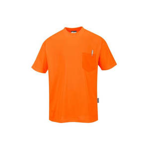 Uniformes de sécurité sur mesure 100% Polyester T-shirt pour hommes Vêtements de travail Construction Haute visibilité Fluorescent Recyclé Réfléchissant - Product Image 4