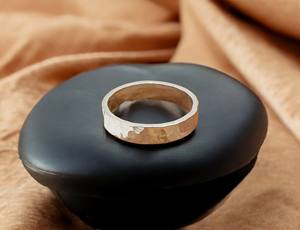 Diseñador martillado banda declaración 925 anillo de plata esterlina hecho a mano anillo joyería fina conjunto de 5 anillo de banda apilable - Product Image 5