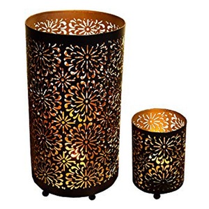 Portavelas votivo de hierro y Metal, decoración de Festival de Pascua y Navidad, portavelas votivo de hierro metálico, diseño perforado - Product Image 6