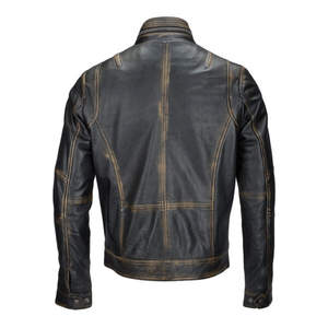 Chaqueta de cuero de alta calidad 100% para hombre de diseño superior con forro de piel manga completa personalizable precio razonable para el invierno - Product Image 2