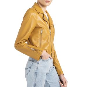 Vestes bomber en cuir véritable imprimées pour femmes, très vendues, vêtements de mode élégants, veste en cuir pour femmes chez Nurak - Product Image 4