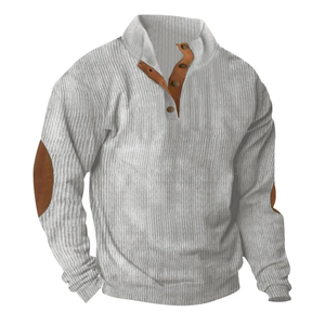 Veste d'extérieur pour homme Chemise pull décontractée à manches longues Sweat-shirt d'extérieur - Product Image 2