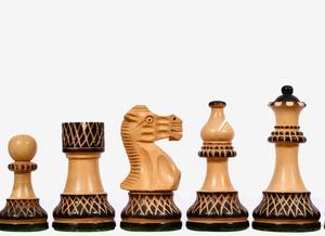 Piezas de Ajedrez de Madera de la Serie Premium Burnt Blazed, Talladas a Mano en Madera de Boj Quemada, Rey de 3.8 Pulgadas a un Precio Accesible - Product Image 4