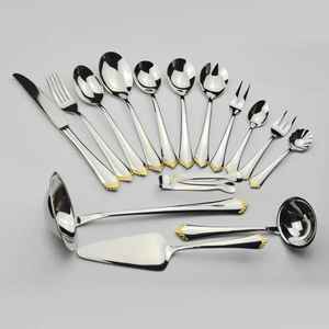 Cucharas Desechables de Acero Ecológicas y Elegantes con Acabado Espejado y Mangos de Hueso Esmaltado para la Presentación en la Cocina y el Comedor del Hogar - Product Image 1