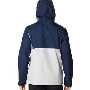 Veste de pluie en toile pour homme, coupe-vent imperméable, fermeture éclair |   Coquille d'entraînement athlétique bleu tri-ton |   Vêtements de sport de performance en plein air - Product Image 2