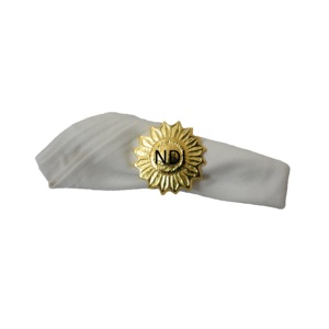 Diseño exclusivo, servilletero de metal con acabado brillante, anillo de servilletero de flores de metal de tamaño personalizado - Product Image 1
