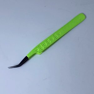 <b>Neon</b> Green And Black Tweezers Stainless Steel Fine Quality Eyelash Tweezers Straight and Curved <b>Top</b> Quality Lash Tweezes - Product Image 6