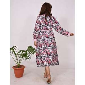 Bata tipo kimono de satén modal para mujer, diseño de impresión digital, ropa de dormir de lujo suave, bata ligera para salón y dormir - Product Image 5