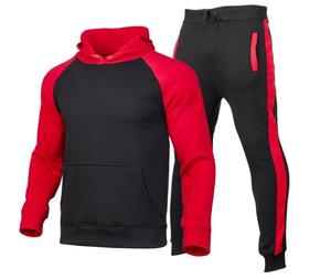 Conjunto de pantalones de chándal con capucha y Jersey de hombre personalizado de talla grande chándal de color sólido personalizado - Product Image 3