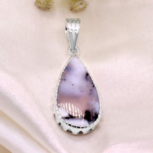 Fait à la main meilleur 925 solide en argent Sterling en gros forme de poire naturel dendrite opale pendentif en pierres précieuses pour cadeau certificat GIA - Product Image 4