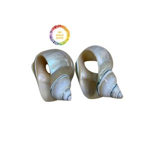 แหวนรองผ้าเช็ดปากเปลือกหอยดีไซน์สร้างสรรค์ ปี 2025 แหวนรองผ้าเช็ดปากเปลือกหอยดีไซน์ใหม่ ทำจากเปลือกหอย แหวนแต่งงานเปลือกหอย ราคาดี ปี 2026 - Product Image 1