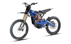 Moto électrique tout-terrain noire et jaune, moto double usage avec fourches dorées, batterie au lithium >80 km/h, 1001-2000W, freins à disque - Product Image 6